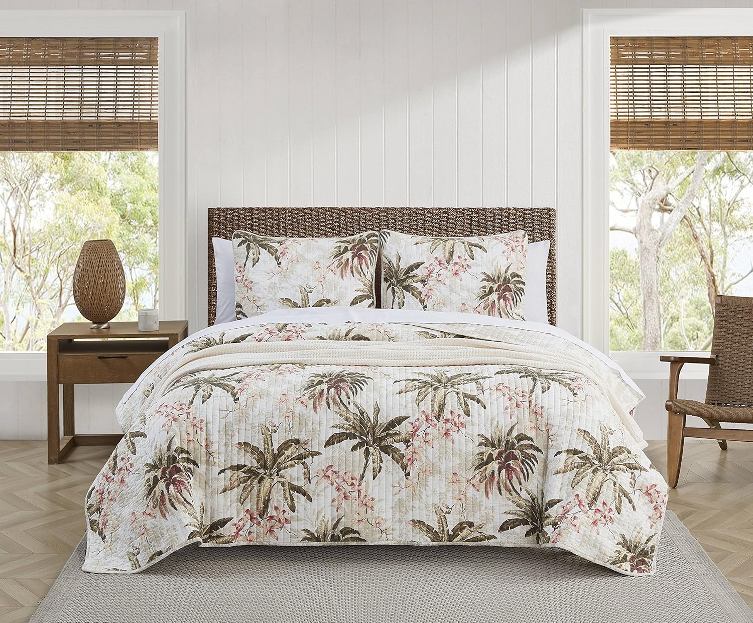 Amazon.co.jp: Tommy Bahama - クイーンキルトセット、リバーシブル